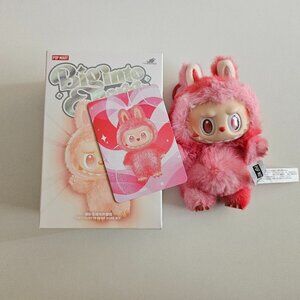 Pop Mart THE MONSTERS Labubu Big into Energy, Love, Plush Pendant, Red